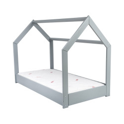 Kinderbett mit Matratze STANDARD Hausbett Einzelbett skandinavisches 160x80cm